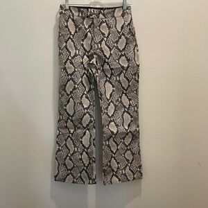 Choosy‎ Womens Faux Leather Snakeskin Print High Waisted Pants Size 4